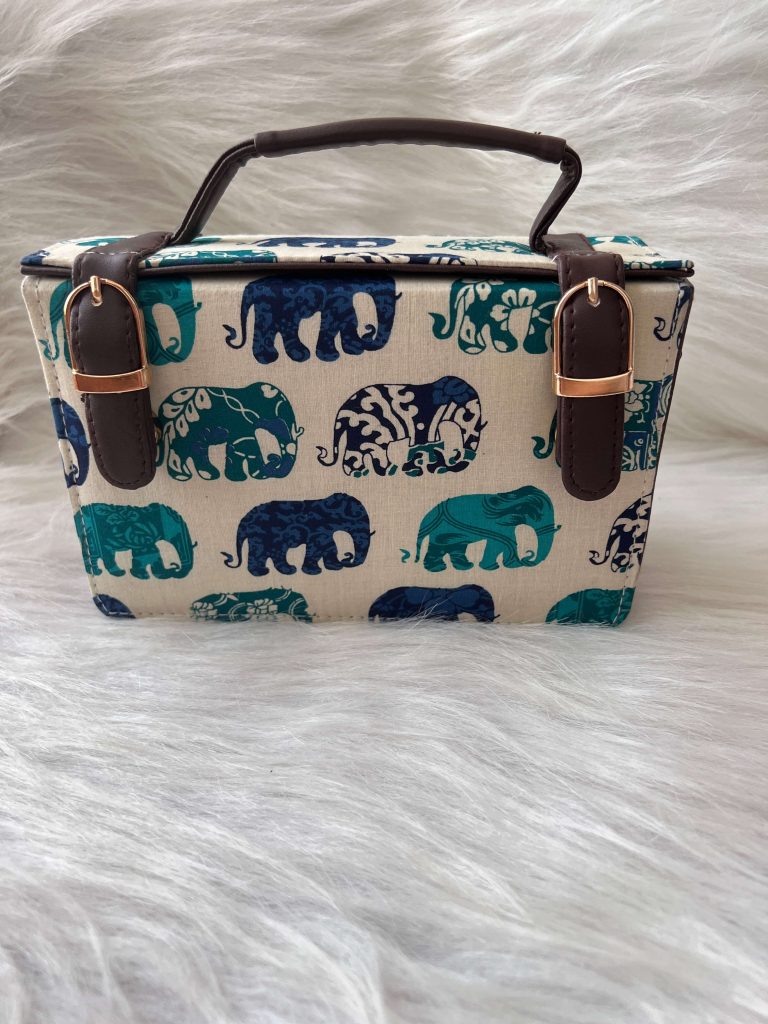 Indigo Elephant Box Sling Bag